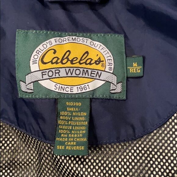 Cabela’s for Women Navy Hooded Rain Jacket M - Picture 4 of 8